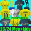 23 24 Al Nassr FC Fußballtrikots Ronaldo 2023 2024 Heim Gelb Auswärts CR7 Gonzalo Mane Martinez Talisca FANS Spielerversion Männer Kinder Kit Fußball Shiirt Al-Nassr