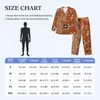 Nachtkleding voor heren Gustav Klimt Herfst Vintage Art Print Casual Losse Oversized Pyjama Set Man Lange mouwen Slaapkamer Design Nachtkleding