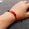 Strand Chinese Style Multicolor Hand-woven Rope Bracelet With 5 Colors Glass Beads For Women Summer Beach Jewelry Accessories