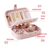 Wholesale PU Leather Portable Jewelry Box Jewelry Storage Ring Earrings Necklace Box Color DIY Jewelry Gift Box