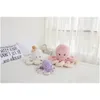 Animali di peluche ripieni Animali di peluche Hy Wy P Giocattolo Polpo Roba animale Cuscino Regalo di Natale Calamari Bambola per bambini Peluche Drop Delive Dhbdu