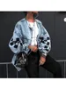 Jean Jacket Women Denim Jackets Autumn Winter Loose Plaid dragkedja toppar Streewear Hip Hop Coats Ladies Plus Size 5XL 240226