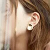 Boucles d'oreilles en laiton pour femmes, bijoux simplement irréguliers, Punk, robe de soirée, défilé en T, tendance, Style coréen, japonais et israélien INS