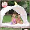 Juguete de inflado de aire Rainbow Shade N Splash Sprinkler y Pad 5 Drop Delivery Deportes al aire libre Deportes acuáticos Equipo de playa Dh9Bf