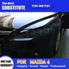 Car Styling Daytime Running Light Streamer Turn Signal Auto Parts For Mazda 6 LED Headlight Assembly 04-12 Front Lamp High Beam