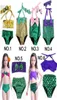 Barn som simmar bikinis Set Two Pieces Baby Girls Bathing Suit Baby Girls Mermaid badkläder Baddräkt6166658