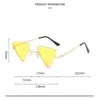 Sunglasses 2024 Punk Women Triangle Oculos Vintage Glasses Small Hippie Metal Frame Fashion Sun Men Shades