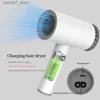 Hair Dryers Wireless hair dryer travel portable fast drying lithium battery charging super hair dryer art joint inspection power Q240306