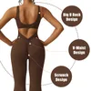 Seamless Gym Sport Jumpsuit Women Sportswear Sexy Hollow Backless Scrunch Fitness Overalls Push Up One Pieces Outfit Yoga Wear 240305