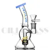 5.5 inches mini dab rig Delicate double layer Tire Hookah Perclator Glass Water Bong with quartz nail recycler pipe Oil Rigs Smoking Pipes