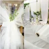 10mlot 48cm Sheer Crystal Organza Tulle Roll Fabric for Wedding Party Decoration organza chair wedding Arch Decor womans Dress 240301