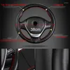 Steering Wheel Covers Genuine Leather Cover With Needles And Thread DIY Braid Car For Diameter 37-38cm