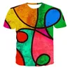 Koszulki męskie geometryczne projekt 3D Childrens T-shirt męskie lato krótkie rękaw