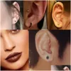 Neuspiercings Studs 10st Bal Titanium Roestvrij Staal Labret Lip Stud Kin Wenkbrauwring Bar Tragus Piercing Lichaamssieraden Drop Delive Dhw8I