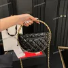 Portable Women Designer Round Cake Evening Bag Shiny Patent Leather 20x13cm Gold Hardware Matelasse Chain Vintage Clutch Coin Purse Shoulder Cross Body Handbag