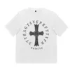 T-shirts pour hommes American High Street Hip Hop Polyvalent Summer New Cross Hommes et Femmes Coton Lâche T-shirt à manches courtes