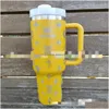 Water Bottles Top Large Capacity Second Generation 40Oz Handle Cup Ice Cups 304 Stainless Steel In-Car Thermos Drop Delivery Home Ga Dhohq