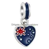 Charmes ENAMEL FLAG NATIONAL BIG HOLE Perles United States Italie Canada Spaceur Loose Pendre pour bracelet Collier DIY BIJOURS MAK DHEZ9