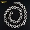 بيع الساخن 13 مم قلادة موسانيت موسانيت VVS Moissanite 925 Sterling Silver Ice Out Diamond Mossanite Cupain Chain