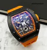 Athleisure Watch Designer Wristwatch RM WIST WATCH RM011-FM Seria męska RM011 Orange Ceramic Limited Edition Mode Mode Sports Sports Mechanical