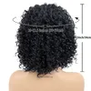 Hair Wigs Synthetic Short Afro Kinky Curly Wig for Women Natural Fluffy Black Daily Cosplay Halloween Party 240306