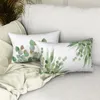 Pillow Green Golden Plant Leaf Pillowcase Polyester Home Sofa Office Cover Case Wholesale Couch Cojines