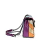 패션 디자인 독수리 머리 여름 무지개 여성 핸드백 조인 화려한 디자이너 가방 패치 워크 숄더백 K20 240227