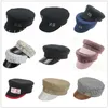 Prosty rb hat kobiety men street moda styl sboy czapki czarne berety płaskie czapki upuszczenie statku GX220520259I