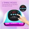 Nail Dryers 256W Uv Led Red Light Lamp For Gel Polish With 57 Beads Sensor And 4 Timers Professional Dryer Drop Delivery Health Beaut Dhmlt