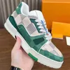 2023 Designer Sneaker Virgil Trainer Casual Shoes Calfskin Leather Lovers White Green Red Blue Letter Overlays Platform Fashion Luxury Low Sneakers R1