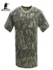 Mege wojskowy kamuflaż oddychający tshirt Mężczyźni Summer Cotton Tshirt Army Camo Camp Tees 2204202929954