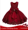 Robe de noël pour petites filles, Tutu rouge, robes d'anniversaire de 1 an, robe de baptême pour tout-petits CX2006033797742