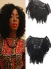 4C Afro Kinky Curly Clip in Haarverlängerung Asian Remy Human Hair Clip Ins Vollköpfe 7 PCsSet Fdshine9509628