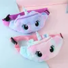 Bonito unicórnio infantil fanny pack meninas saco de cintura brinquedos de pelúcia cinto gradiente cor peito-saco dos desenhos animados bolsa de moedas viagem sacos de peito atacado