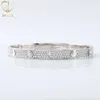 High Quality Trendy Fine Jewelry Wholesaler Pave Set Round Cut VVS Moissanite Diamond Open Lock Bangle For Men Women