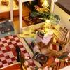 Arkitektur/DIY House Baby House Kit Mini DIY Production 3D Puzzle Assembly Building Model Toys Home Bedroom Decoration With Furniture Wood Hantverk