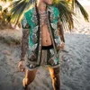 Shirt Herenmode Shirts+shorts Tweedelige sets Hawaii Europese shirts Geschikt voor strandoutfit Herenkleding