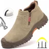 Boots Waterproof Work Safety Composite Toe Shoes Men Anti-smash Anti-puncture Anti-scald Welding Protective