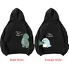 Herrtröjor Spring Autumn Men Kvinnors tröjor Hooded Funny Dinosaur Print Långärmad tröja för par Y2K -kläder unisex toppar