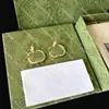 Luxury Stud Gold Stud Earrings Designer för kvinnor Hoop örhängen Stud Letterörhängen smycken med lådan Set Valentine Day Gift Engagement 240306