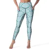 Pantalon actif Vintage Saigaiha Yoga japonais vague bleue Leggings de gymnastique pousser à séchage rapide Sport décontracté Legging personnalisé