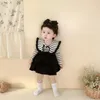 Clothing Sets 2024 Spring Baby Girl Long Sleeve Striped Bodysuit Skirts 2pcs Suit Cute Infant Clothes Set Princess Outfits 0-24M