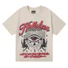 Hellstar-T-Shirt Designer-T-Shirts Grafik-T-Shirts Kleidung All-Match-Kleidung Hipster gewaschener Stoff Straße Graffiti Schriftzug Foliendruck Vintage Coloeful 4i6uv