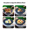 Pans Bbq Plate Korean Barbecue Grill Gas Outdoor Camping Set Round Non-Stick Portable Frying Pan Pot Accessories