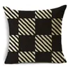 Travesseiro moderno padrão geométrico preto e branco lance fronha casa sofá quarto capa de cabeceira 40 40cm/45 45cm/50 50cm