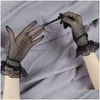 Bridal Gloves 1 Pair Black Lace Women Fishnet For Bride Wedding Accessories Drop Delivery Party Events Dhwcv