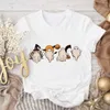 Women's T Shirts Clothing Printing Fun Casual T-shirt Söt mönster Fashion Halloween Summer Short Sleeve