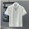 Projektant moda Top Wysokiej jakości odzież biznesowa Haftowe obroże Detale z krótkim rękawem koszulka polo męska M-4xl