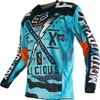 T-shirts pour hommes Costume de cyclisme Costume de moto tout-terrain Automne Hommes respirant et évacuant la transpiration T-shirt à manches longues Costume de course Costume de réduction de vitesse Droit