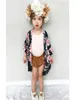 New Floral Bambini Ragazze Tshirt Manica corta Cardigan estivo Abiti in chiffon Indossare Bambino Bambini Ragazza Kimono Outfit8844752